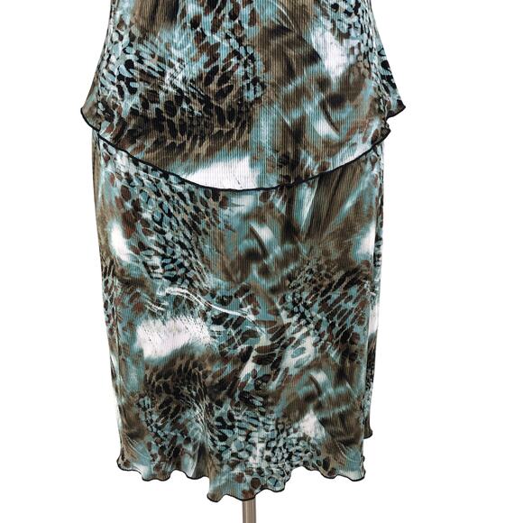 Connected Apparel Soft Accordion Shift Dress Midi V Neck Lagenlook Size 16 - Picture 6 of 10